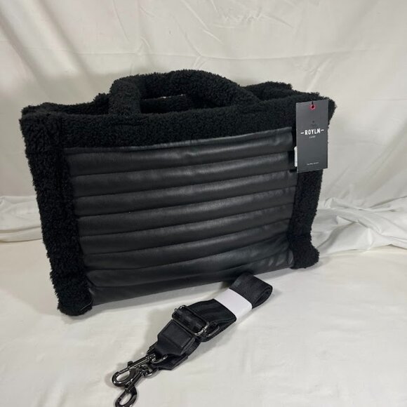 Think Royln Luxe Black Puffer Aspen Tote - New With Tags - Picture 1 of 10